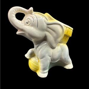 Vintage 1950s USA Anthropomorphic Circus Elephant Planter Royal Copley Ceramic